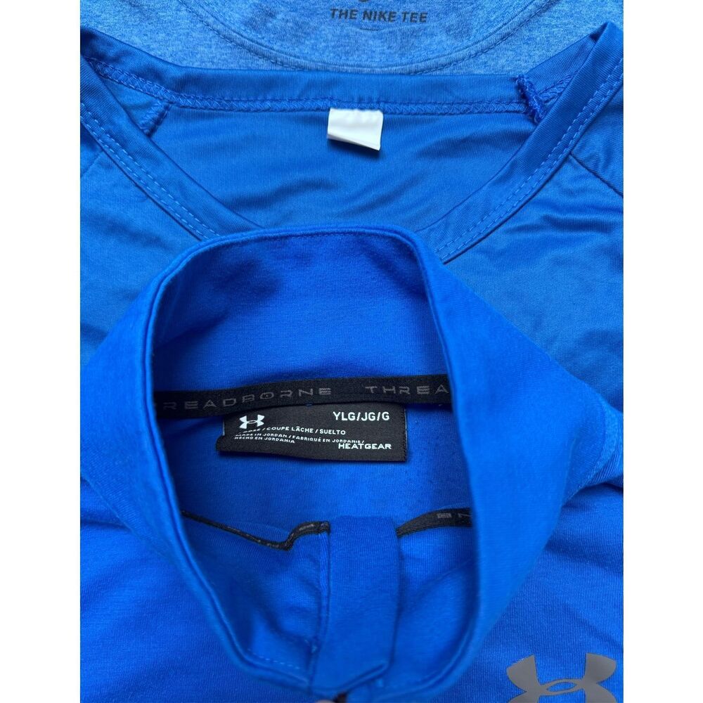 4 piece boys Blue Long-sleeve bundle size Large 16 by Nike, Under Armour & JR Te - Picture 3 of 14